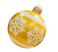 Inflatable Christmas Ornaments, Large 24inch Waterproof Ornament for Holiday, PVC Inflatable Christmas Balls, Party Home Garden Tree Lawn Patio Park