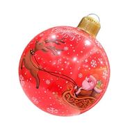 Inflatable Christmas Ornaments, Large 24inch Waterproof Ornament for Holiday, PVC Inflatable Christmas Balls, Party Home Garden Tree Lawn Patio Park