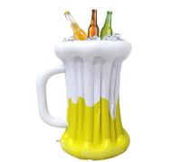 Inflatable Cooler, Beer Mug Beverage Cooler, Floating Drink Holder, Portable Party Container, Large Drinks Storage for Pool, Beach, Birthday, Picnic, Barbecue, Backyard, 22.1x20.1x4.3 Cm