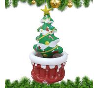 Inflatable Cooler - Christmas Tree Shape Ice Bucket, Festive Champagne Buckets | Fun Holiday Design, Easy to Inflate and Use, Ideal for Beer Soda Wine Bar Restaurant BBQ Picnic, 36x36x70cm