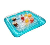 Inflatable Cooler Tray - Floating Large Square Tray with Drain Plug