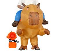 Inflatable Costume, Halloween Inflatable Capybara Suit, Ride on Fancy Attire, Cosplay Accessories, Carnival Masquerade Outfit for Girls, Men, Women, and Boys to Wear at Gatherings, Parades, Events