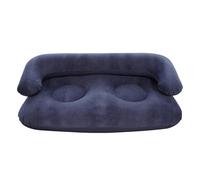 Inflatable Couch for Camping - Flocked Air Sofa, Portable Armrest Chair