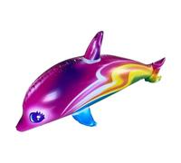 Inflatable Dolphin Pool Toy, Grande Cartoon Animale Float, Colorful Kids