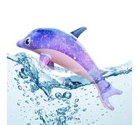 Inflatable Dolphin Toy, Durable Pool Float, 33.46x15.35 Inch Summer Water Play Inflatable with Reinforced PVC Build, Cute Marine Animal Design, Outdoor Backyard Party Resort Use