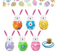 Inflatable Easter Eggs - 6-Piece Party Set, Inflatable Easter Eggs | PVC Blow-Up Ornaments for Indoor/Outdoor Parties, Home, Farmhouse, Apartment, Garden, Lawn, Patio, Balcony, Holiday Decoration