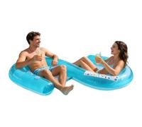 Inflatable Floating Lounger - 2-Person Water Hammock, Durable Beach Lake Ra