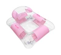 Inflatable Floating Pool Chair - Transparent Mesh Recliner Water Sofa