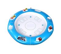 Inflatable Floating Table, Pool Card Game Tray, Waterproof Drink Food Holder, Multi-Player Design and Portable Storage, for Lake Cruise Resort Vacation Parties, 39.37x39.37 in