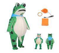 Inflatable Frog Costume Adult Funny, Full Body Inflatable Frog Costume Unisex, Suitable for Halloween Party Costumes (Green,M)