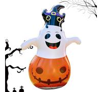 Inflatable Halloween Decorations Pumpkin Ghost Tumbler Patio Decor | Halloween Decorations Outdoor with Light and Remote Control for Garden Porch Patio Lawn Front Door Balcony Holiday