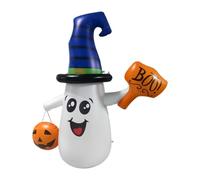Inflatable Halloween Ghost - PVC LED Yard Decor Witch Pumpkin Party
