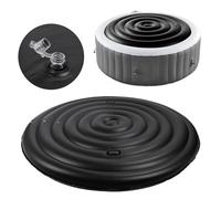 Inflatable Hot Tub Cover Premium PVC Adjustable Dust Proof Protective Lid with Handles for Outdoor Inflatable Pools and Bathtubs 128cm 158cm 180cm