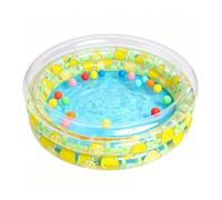 Inflatable Kids Pool - Round Cute Strawberry Lemon Pattern Small Inflatable Swimming Pool For Kids Thickened PVC Backyard Outdoor Play Beach Lake River Summer