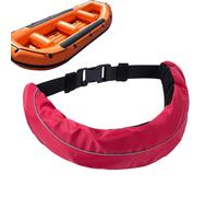 Inflatable Life Belt, Manual Inflating Pack, Waterproof Material Reusable Waist Float with Folded Size & Safety Gear, Outdoor Use for Kayaking Surfing Boating Snorkeling Fishing Sailing Travel