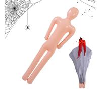 Inflatable Mannequin, Cosplay Body Prop Decoration, Realistic Human Figure Display, Lightweight Halloween Model for Yard or Walkway Scenes, Front Door Fence Window Use, 60x156cm