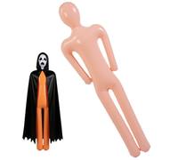 Inflatable Mannequin, Realistic Cosplay Body Prop, 23.62x61.42 inches, Life Sized Model Display, Photo Props for Escape Rooms and Outdoor, Halloween Decorations, Walkway Yard Fence Window Front Door