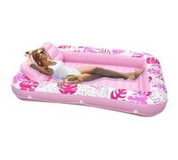 Inflatable Monstera Leaf Pool Float Large Tropical Water Raft For Beach | Vibrant monstera leaf design pool raft. Perfect for lazy rivers, beaches, and summer parties. Comfortable, sturdy, and fun.