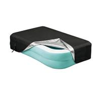 Inflatable Pool Cover | Rectangle Windproof Rectangle Shape Tarp | Blow Up Pool Cover for Backyard Garden Outdoor Over Ground Spa Hot Tub