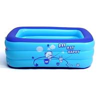 Inflatable Pool Family Swimming Rectangular Paddling Adult Pools Center Garden(180 * 130 * 63cm)