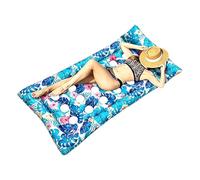 Inflatable Pool Float Bed - Water Hammock Floating Bed For Adults, Armchair Mattresses Seat Floating Mattress With Headrest PVC Pool Raft For Women Family Tanning Water Sports Summer Party Lake