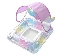 Inflatable Pool Float Chair With Canopy | PVC Water Lounge Chair Butterfly-Style Floating Bed | Summer Pool Party Inflatable Lounger Raft For Vacation, Travel, Beach & Water Park Fun Photo Props