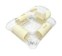 Inflatable Pool Float - Foldable Mesh Water Chair | Transparent PVC Lounger