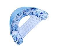 Inflatable Pool Float, Swimming Hammock Lounger with Cup Holder, Floating Raft Chair Summer Beach River Party Swimming Fun, Outdoor Water Lounge, Pool Relaxation, 110cm Blue Pink