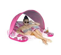 Inflatable Pool Float, Swimming Hammock Raft Lounger, Outdoor Fun, Floating Chair with Cup Holder, Comfortable Lounge Seat for Summer Pool, Beach, River, Hot Pink, Blue