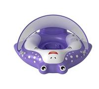 Inflatable Pool Float with Canopy Swim Trainer Ring for Kids 6-36 Months - Safe Water Learning Seat | Strong Soft Edge PVC Material Construction, UV Sun Shade Cover System, Secure Anti Tip Float