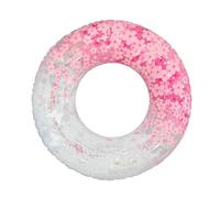 Inflatable Pool Float with Handles, Cherry Blossoms Sequin Swimming Ring