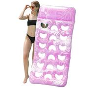 Inflatable Pool Floats Adult, Pool Float Raft With Headrest For Adults, Inflatable Pools Floating With Headrest, Waterproof Leaf Pattern Design Floating Rafts For Swimming Amusement Park Traveling Bac