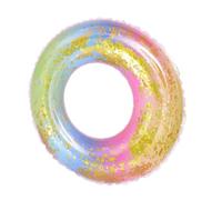 Inflatable Pool Floats Glitter Rainbow Swimming Ring Floating Tube Water