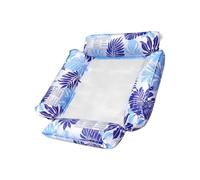 Inflatable Pool Lounge Chair - 4 tubi anti tip Floating Sofa, Blow Up Water Chair with Statable Armrests and Back Support, Comfortable Adult Float for Summer Vacation, Pool, Beach, River and Party