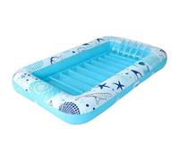 Inflatable Pool Lounger, Tanning Lounger Floating, Raft with Cup Holder, Floating Sun Tub Lounge, Pool Accessory for Adults Families Vacation Resort Beach Lake Summer