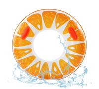 Inflatable Pool Rings - Orange Fruit PVC Water Fun Toy with Handle