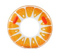 Inflatable Pool Rings - Orange Fruit PVC Water Fun Toy with Handle