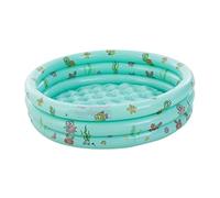Inflatable Pool Swimming 51 X 13 Inches Round 3 Ring Above Ground Blowup Pools Summer Water Fun Bathtub Garden(Grün)