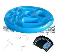 Inflatable Pool Table - Floating Drink Holder | 9-Hole, Card Set, Fun | 72cm Wide, Holds Drinks & Snacks, Durable PVC, Social Water Game Hub, For Pool, Beach, Lake & Summer Parties, Adults & Teens