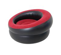 Inflatable Sofa Chair, Blow Up Lazy Lounge Seat, Textured Flocking Camping Furniture, Portable Air Chair for Movie Night, Bedroom, Dorm Room, Garden, 31.1x31.1x16.54 Inches