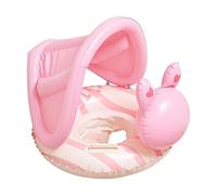 Inflatable Swim Ring, Children Pool Seat Float with Canopy, Compact Water Play Tool, Reusable Summer Kit, Portable Floating Accessory, for Girls Boys Backyard Outdoor Beach Resort Water Park Party