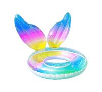 Inflatable Swim Ring, Pool Float, Swimming Pool Float for Kids and Adult, Transparent Siren Tail Buoy, Inflatable Water Games for Swimming Pool and Be