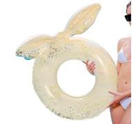Inflatable Swim Tube - Adult Pool Float with Backrest, Comfortable Swimming Float Ring, Durable Leak Resistant Water Lounger | Beach Vacation, Backyard Pool Relaxation, Summer Party Fun, Water Park Ad