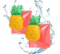 Inflatable Swimming Arm Band - Arm Floats For Kids | 2 Pieces Inflatable Pineapple | Swimming Arms Bands Pool Floats For Beginners Boys Girls Outdoor Beach River Lake Travel Camping Summer Partys