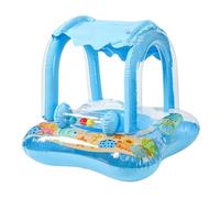 Inflatable Toddler Swim Aid, Baby Pool Floa, Baby Cartoon Float With UV Protection Shelter For Boys Girls Outdoor Water Play Swimming Beach Lake Pool