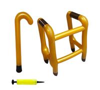Inflatable Walker - 82cm Prank Walking Frame | PVC Novelty Cane, Blow Up Old Man Costume Accessories With Manual Air Pump For Retirement Party Halloween Carnival And Senior Gag Gift Prop