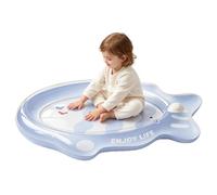 Inflatable Water Mat - Sensory Play Pad | Leak-Proof, Foldable, PVC | Inflatable 39in, Leak-Proof, Fish-Shaped, Patting Floating Toys, For Living Room Summer Travel, Kids Interactive Fun