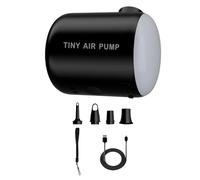 Inflation Pump, Electric Air Blower, Portable Inflator Tool, Ricaricabile Light Feature, 2200 mAh Batteria Capacity for Camping, Travel, Pool Use, 140 g White Black