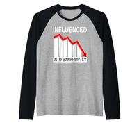 Influenzato Fino alla Bancarotta Umorismo Finanziario Maglia con Maniche Raglan