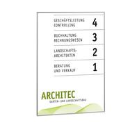 Info Board New Age, Silver Matt, Acrylic Glass Dimensions 21.5 x 30.2 x 0.6 cm